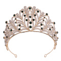 Bride Tiara Leaves with Alloy Bride Tiara with Ornaments